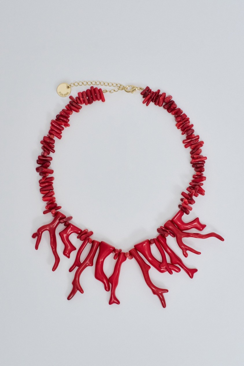 KORTE KETTING MET STEENEN
