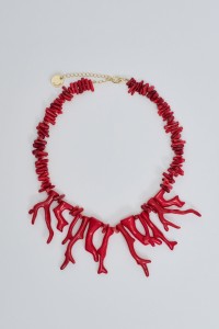 KORTE KETTING MET STEENEN