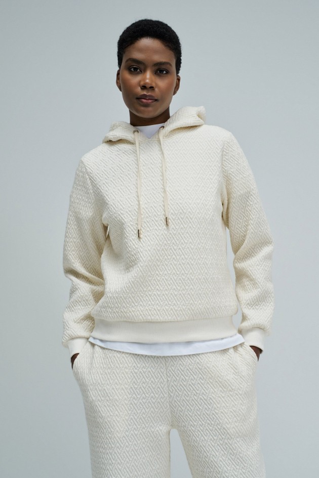 HOODIE WITH JACQUARD