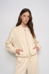 STRICKJACKE MIT BLOUSON-EFFEKT