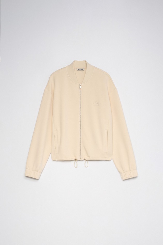 STRICKJACKE MIT BLOUSON-EFFEKT