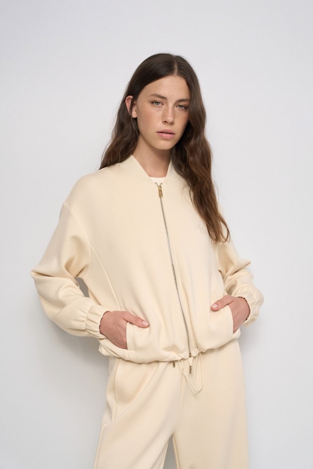 STRICKJACKE MIT BLOUSON-EFFEKT