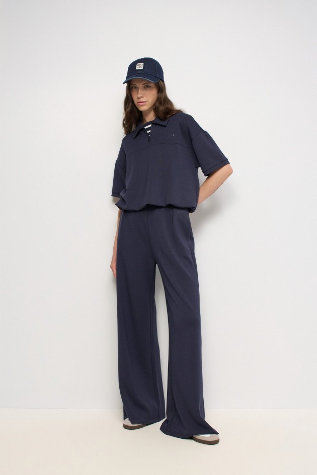 BLOUSON-EFFECT POLO SHIRT