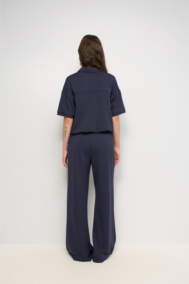BLOUSON-EFFECT POLO SHIRT