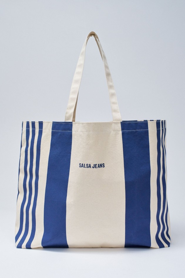 BOLSO DE PLAYA A RAYAS