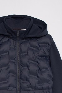 VESTE AVEC M�LANGE DE MATI�RES