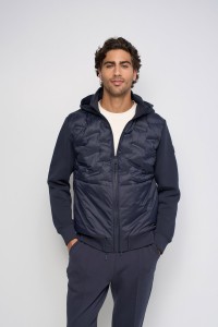 VESTE AVEC M�LANGE DE MATI�RES
