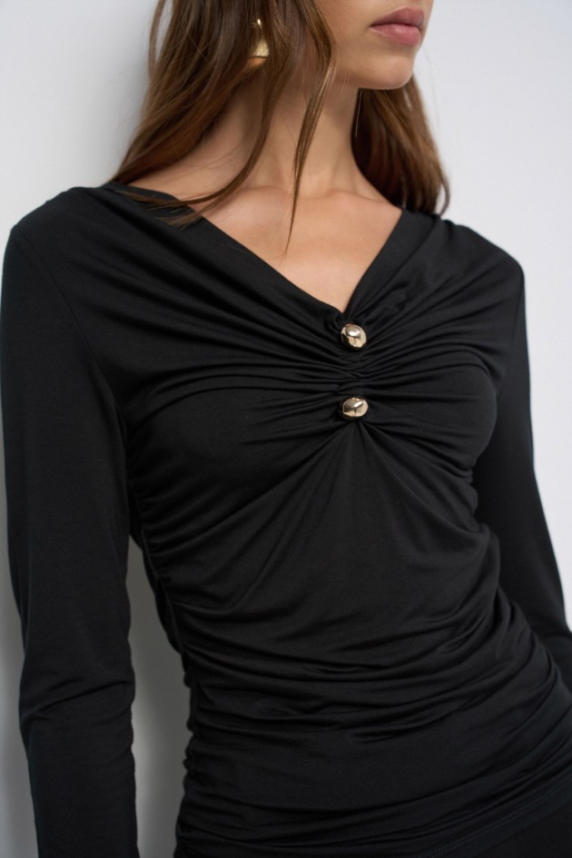 PULLOVER MIT RAFFUNG