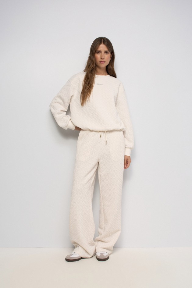 PANTALONES JOGGER CON JACQUARD Y LUREX