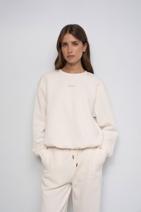 SUDADERA CON JACQUARD Y LUREX