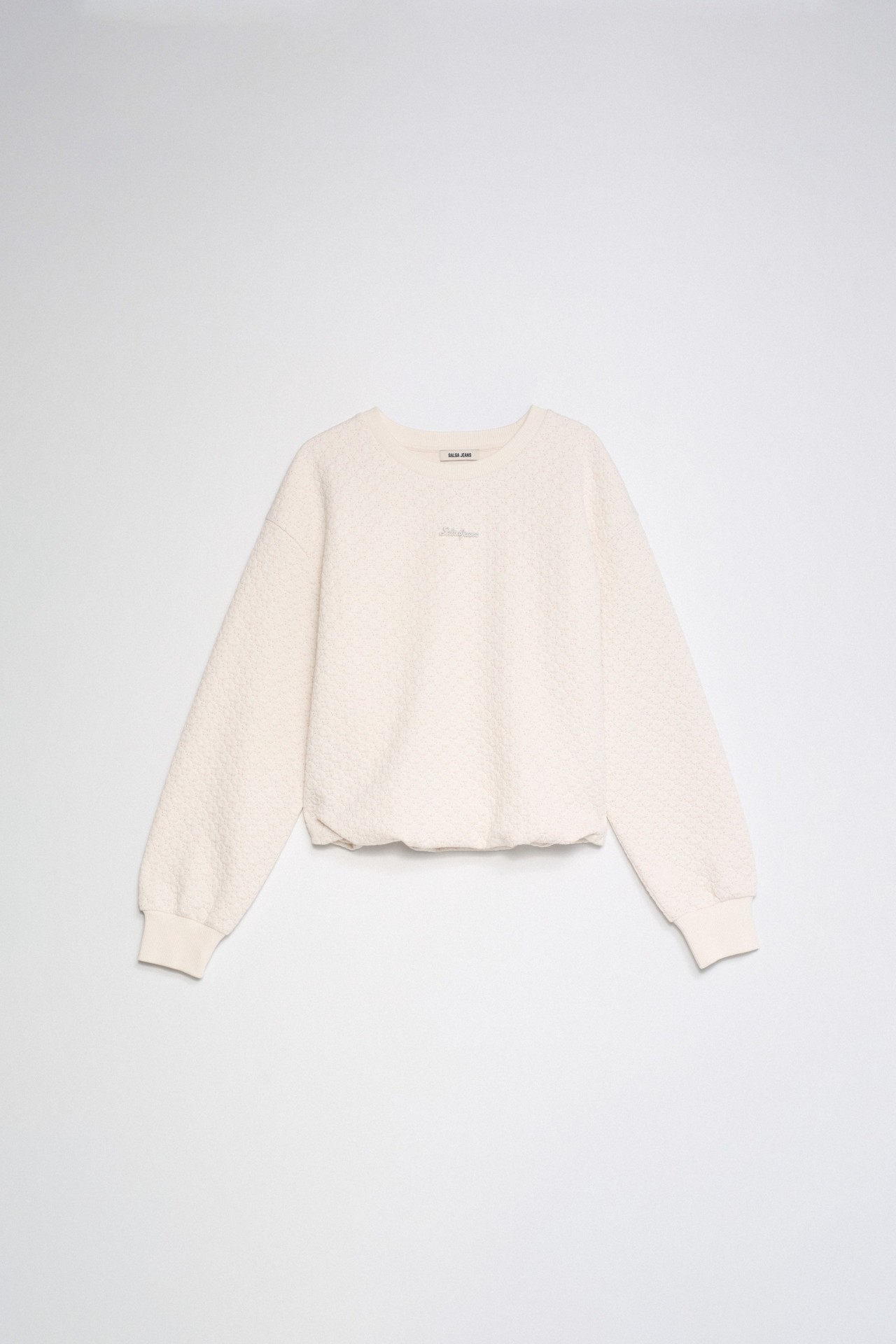 SUDADERA CON JACQUARD Y LUREX