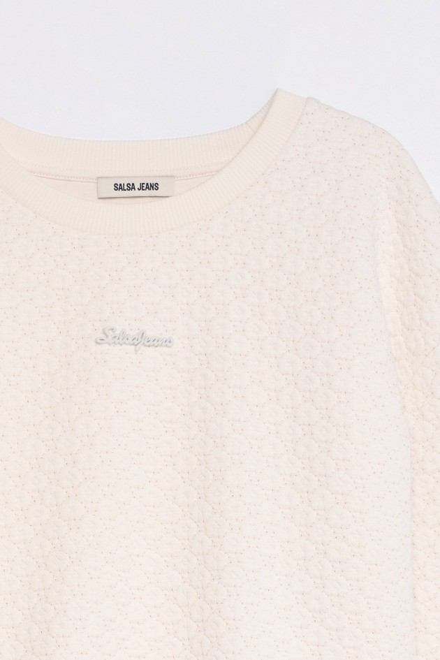 SWEATSHIRT MIT JACQUARD UND LUREX