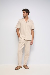 CHEMISE TEXTUR�E � MANCHES COURTES