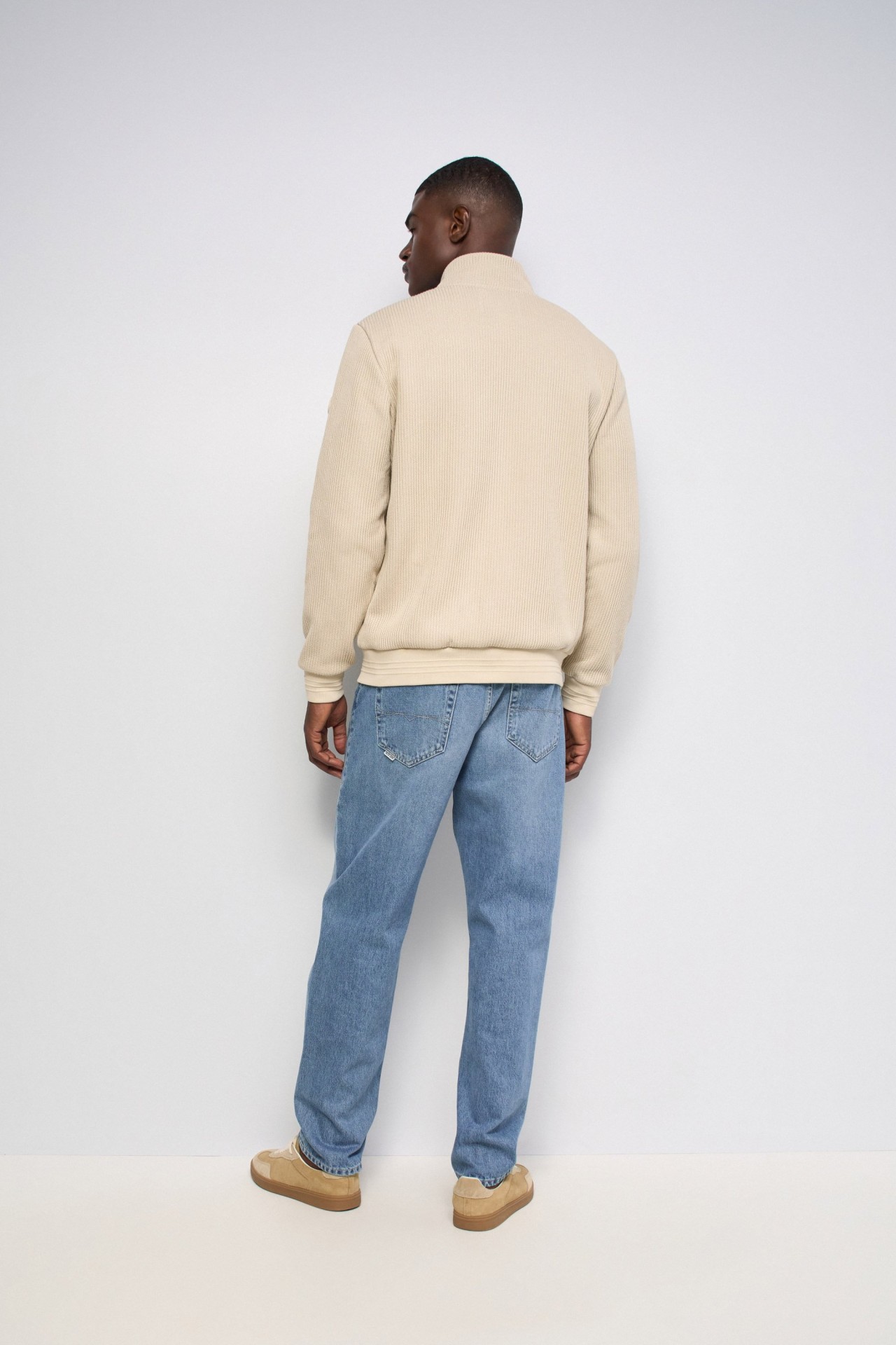 CHAQUETA BOMBER DE PUNTO