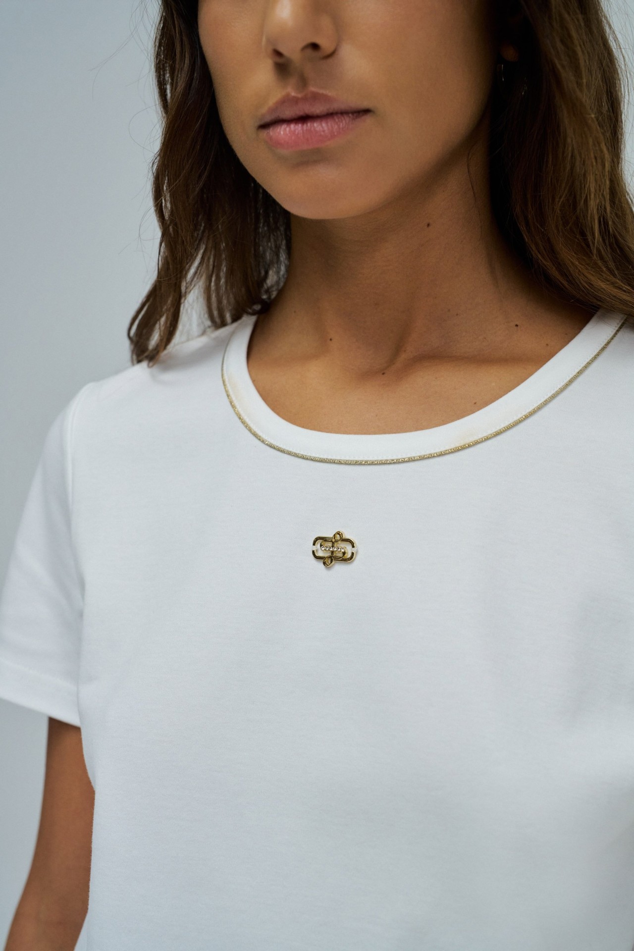 BASIC T-SHIRT WITH LUREX