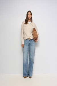 LOW RISE WIDE JEANS