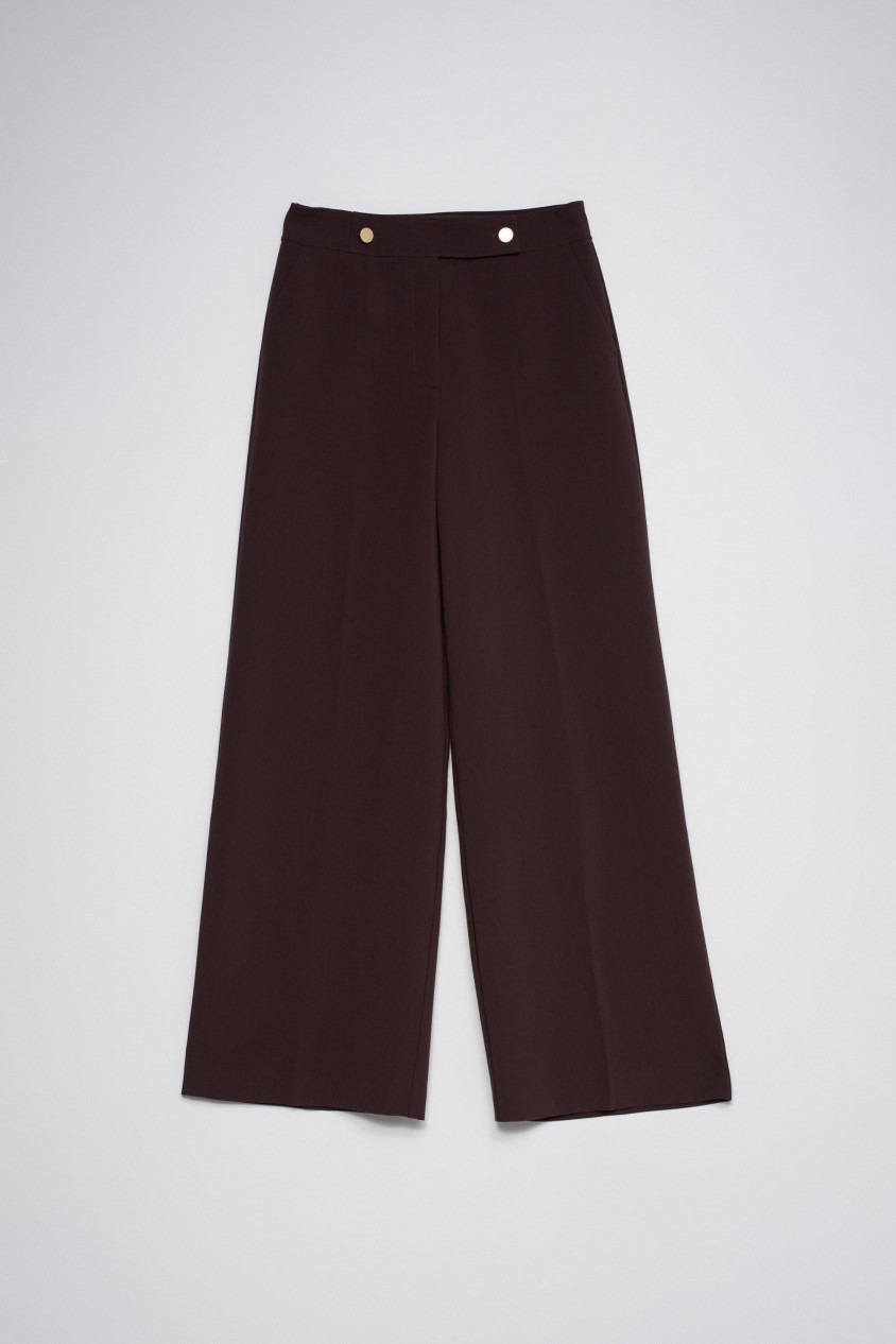 BROEK VAN STOF MET WIJDE PIJPEN