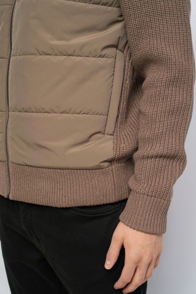 VESTE BI-MATIÈRE