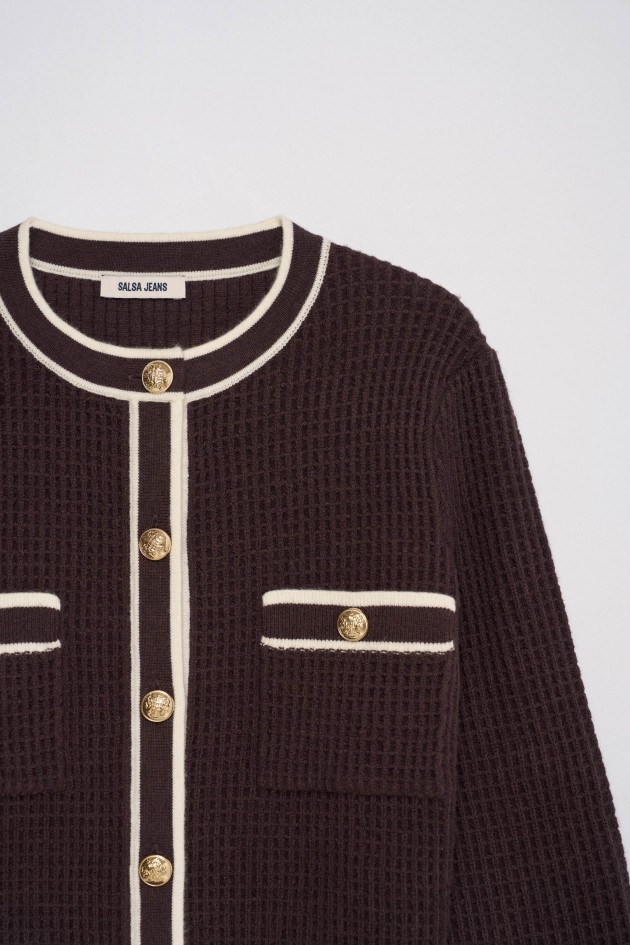 CARDIGAN WITH GOLD BUTTONS
