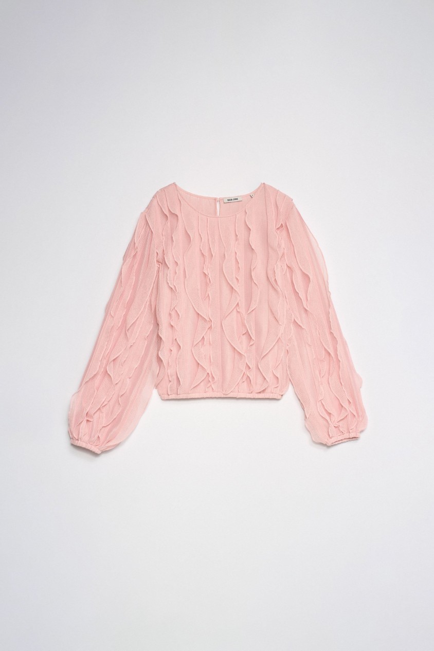 BLUSE MIT RÜSCHEN