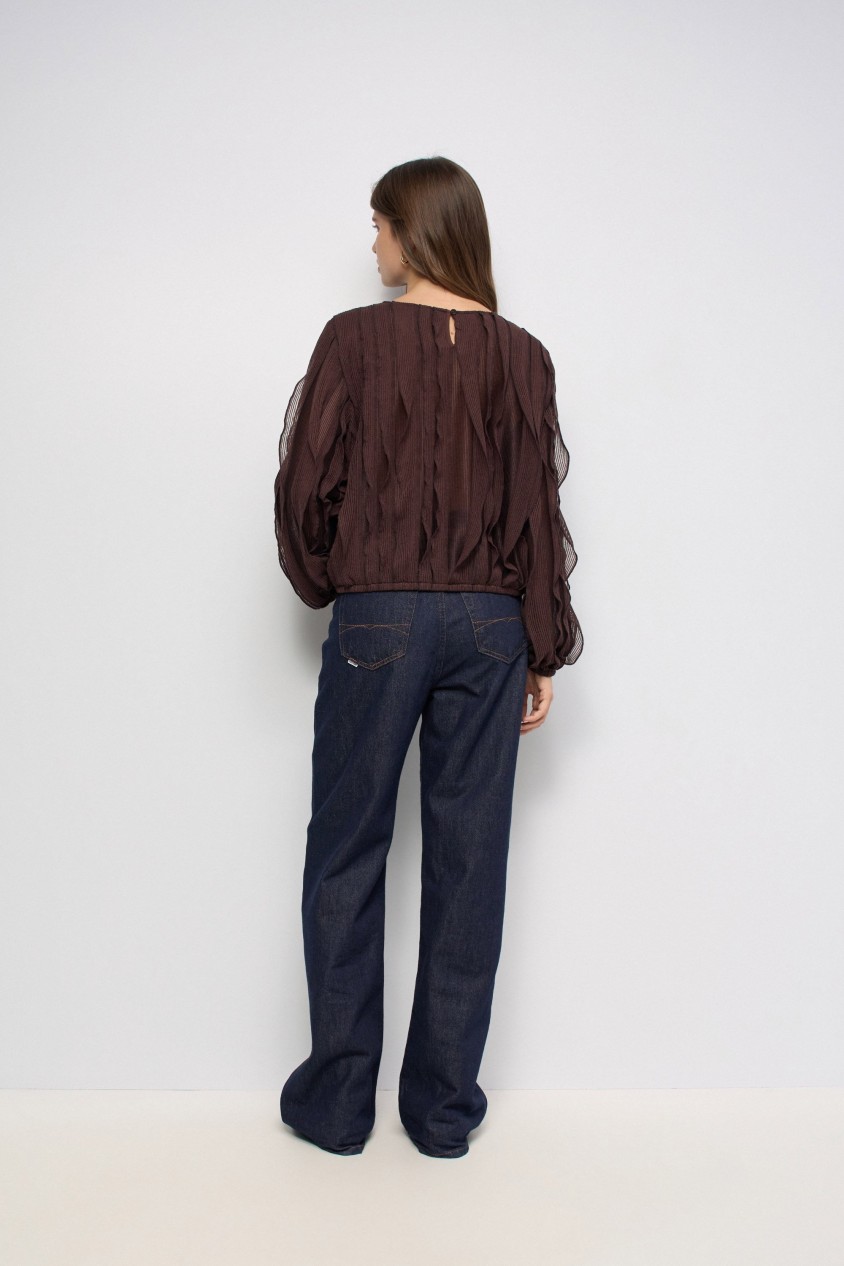 BLUSE MIT RÜSCHEN