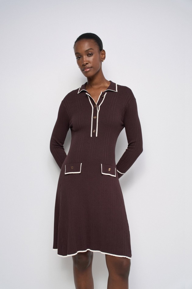 SHORT POLO-STYLE KNIT DRESS