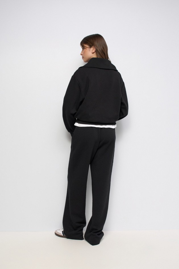SWEATSHIRT COM JACQUARD E FECHO