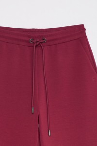 CAL�AS JOGGERS DE MALHA COM PERNA WIDE