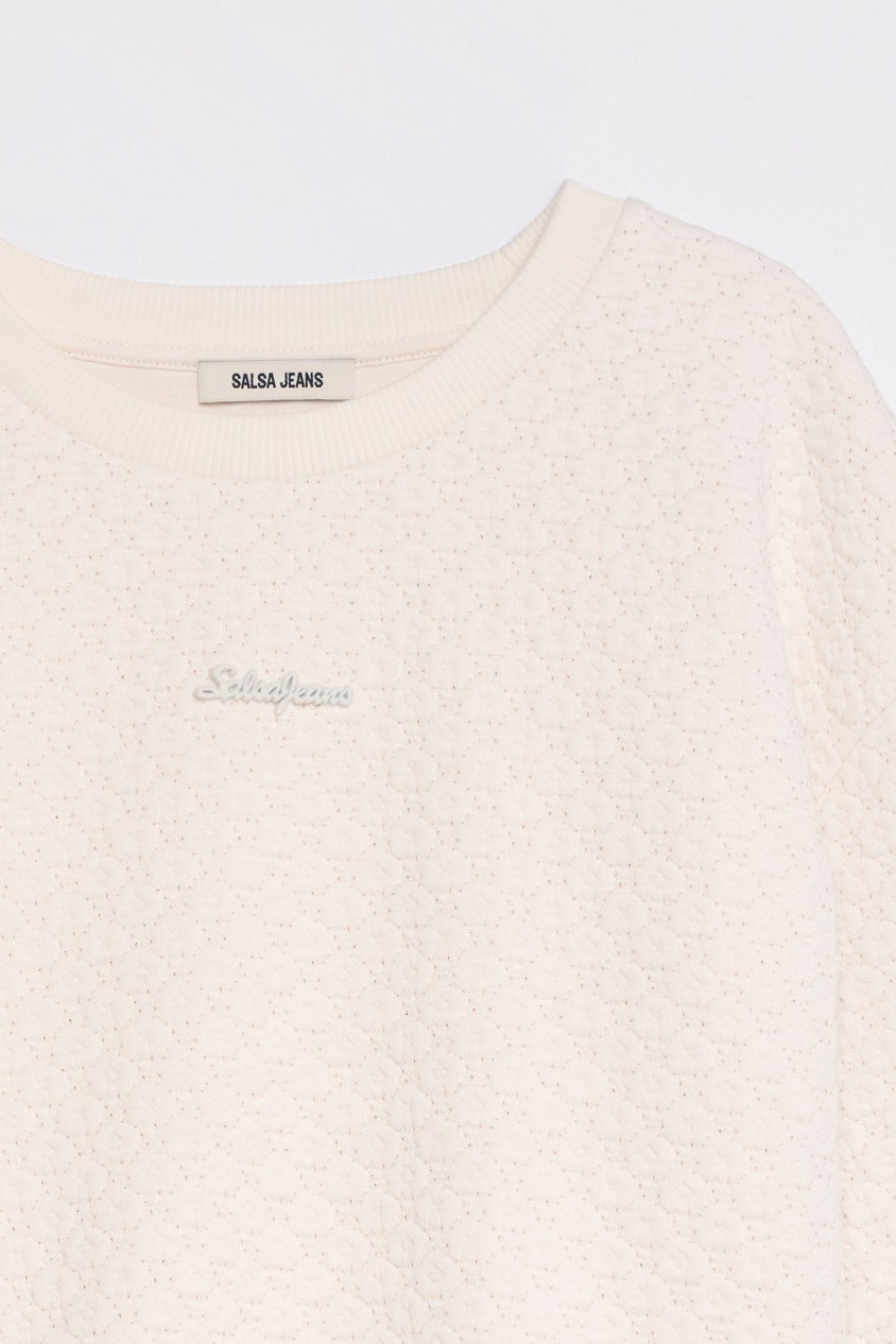 SWEATSHIRT COM JACQUARD E LUREX
