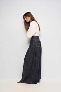 SUPER WIDE LEG JEANS MIT ROCK-EFFEKT DENIM ATELIER SUPER WIDE LEG JEANS MIT ROCK-EFFEKT DENIM ATELIER