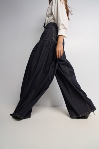SUPER WIDE LEG JEANS MIT ROCK-EFFEKT DENIM ATELIER SUPER WIDE LEG JEANS MIT ROCK-EFFEKT DENIM ATELIER