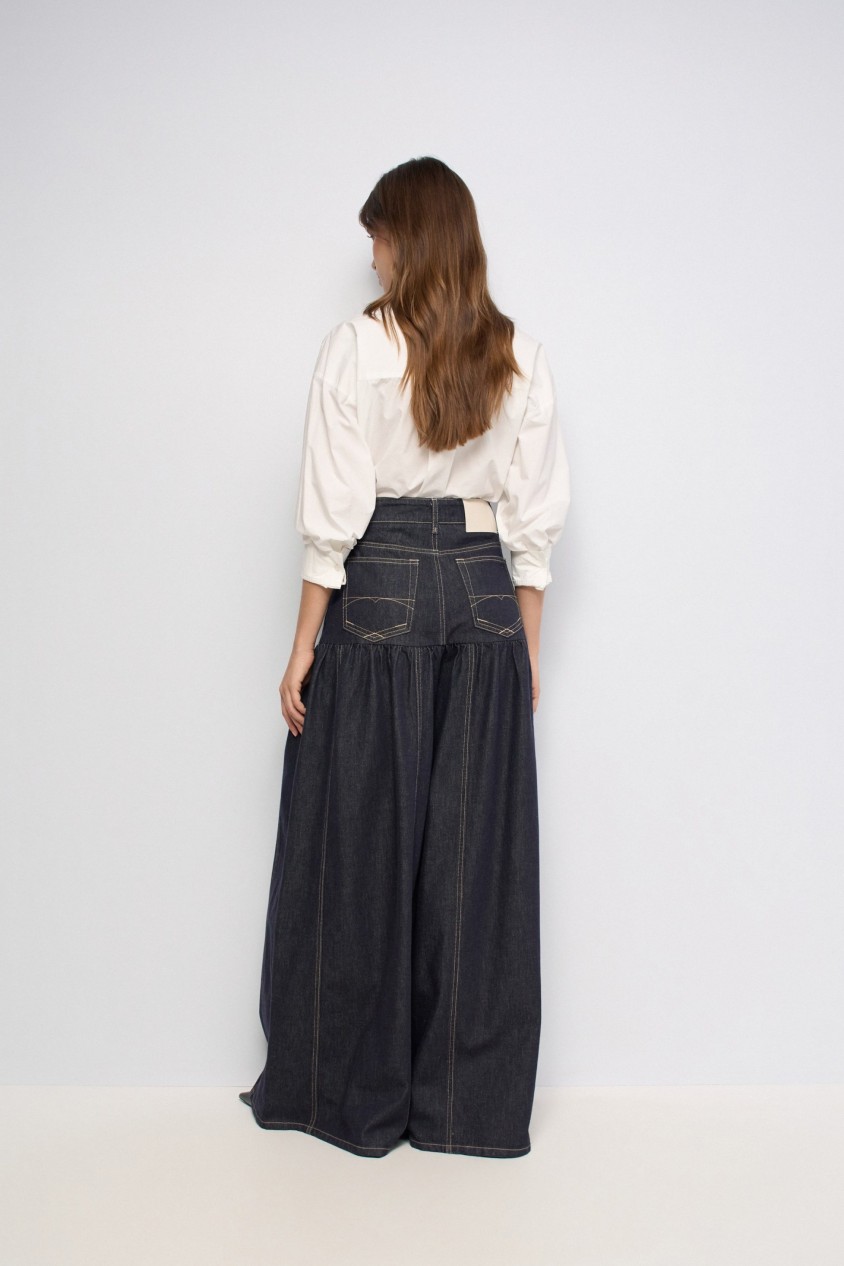 JEAN SUPER WIDE LEG EFFET JUPE DENIM ATELIER
