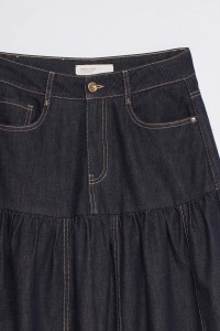 SUPER WIDE LEG JEANS MIT ROCK-EFFEKT DENIM ATELIER SUPER WIDE LEG JEANS MIT ROCK-EFFEKT DENIM ATELIER