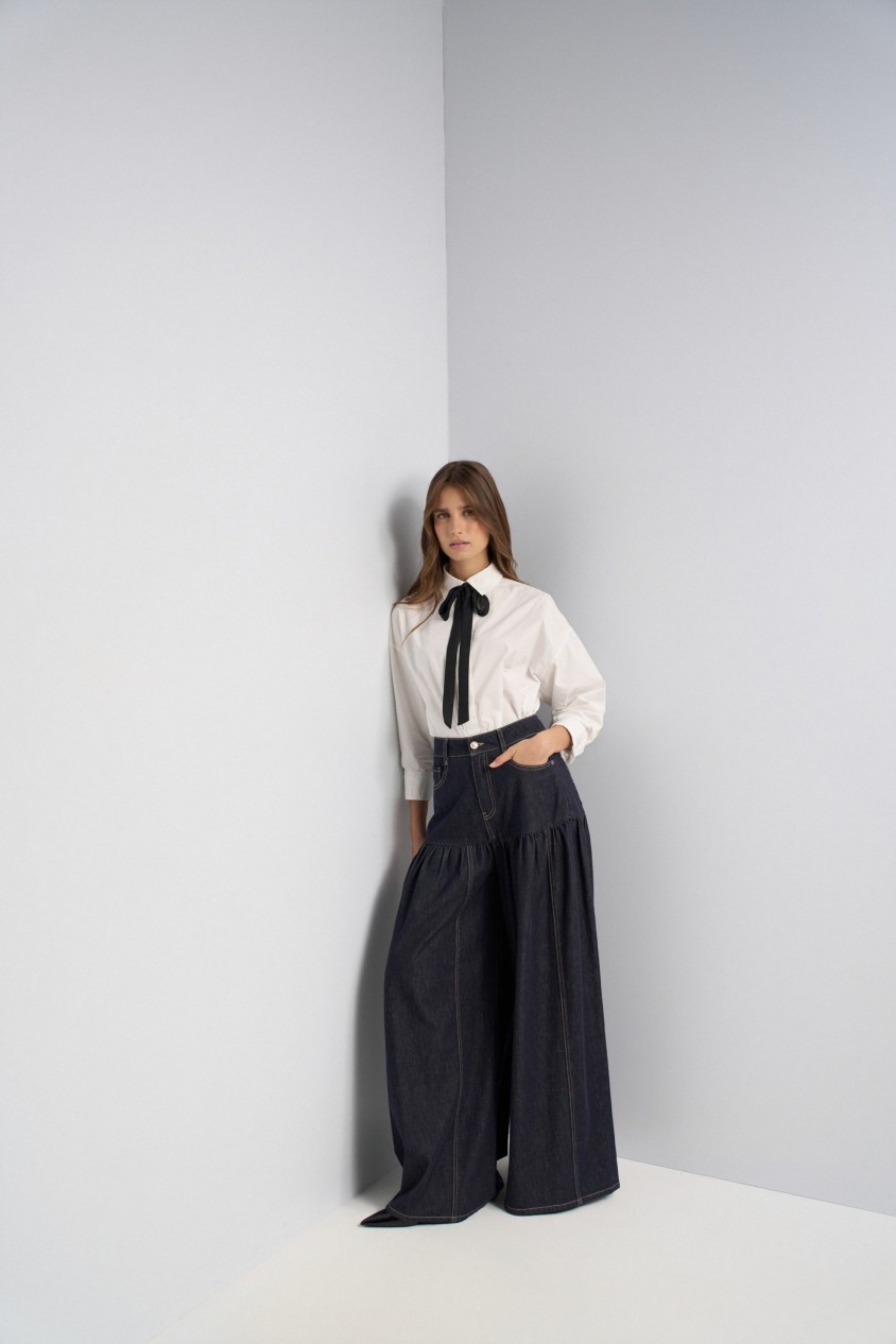 JEAN SUPER WIDE LEG EFFET JUPE DENIM ATELIER