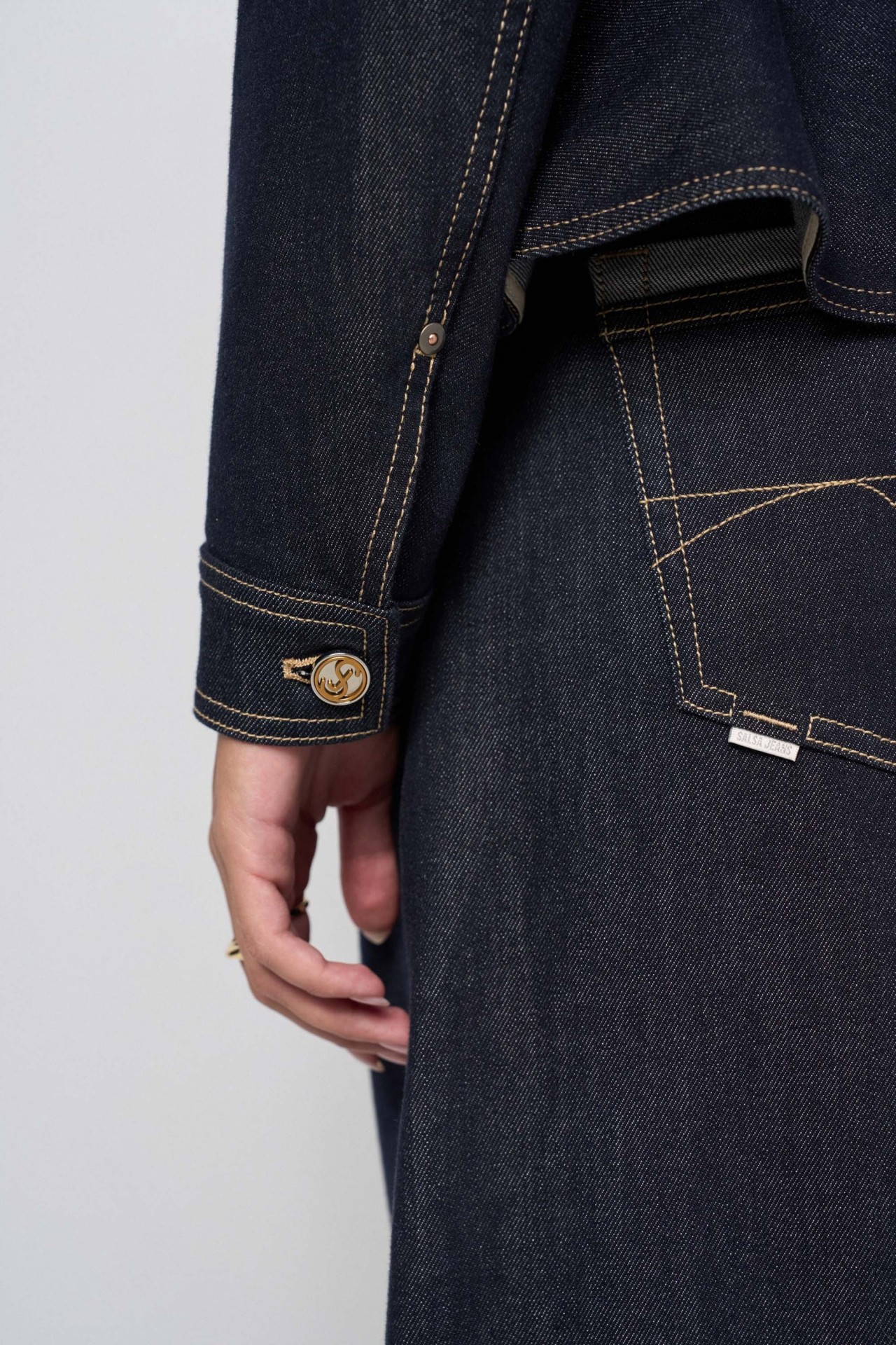 FITTED DENIM JACKET DENIM ATELIER