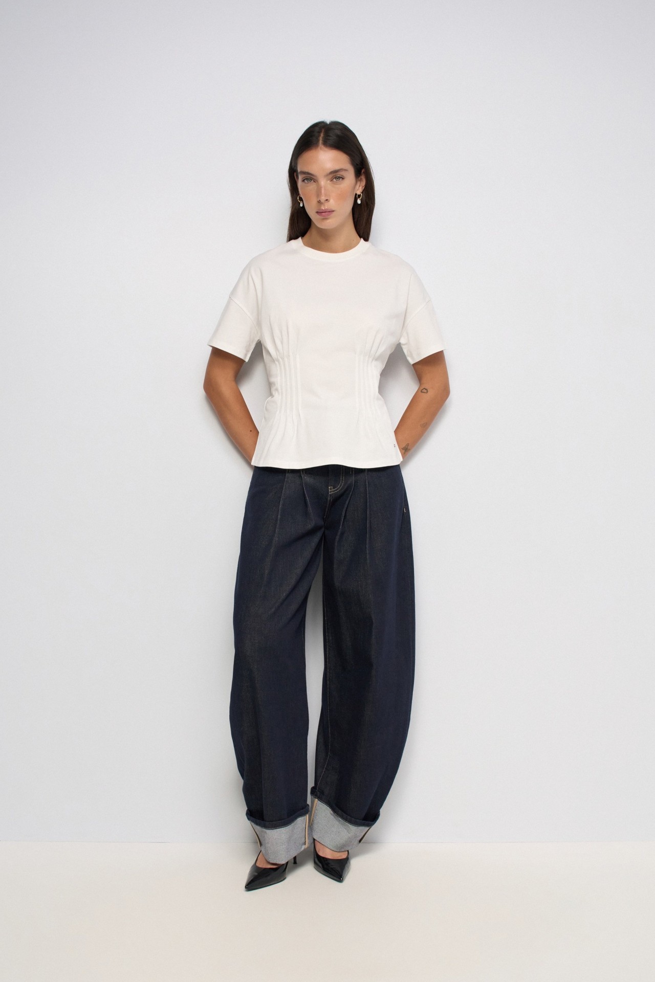 PLEATED T-SHIRT