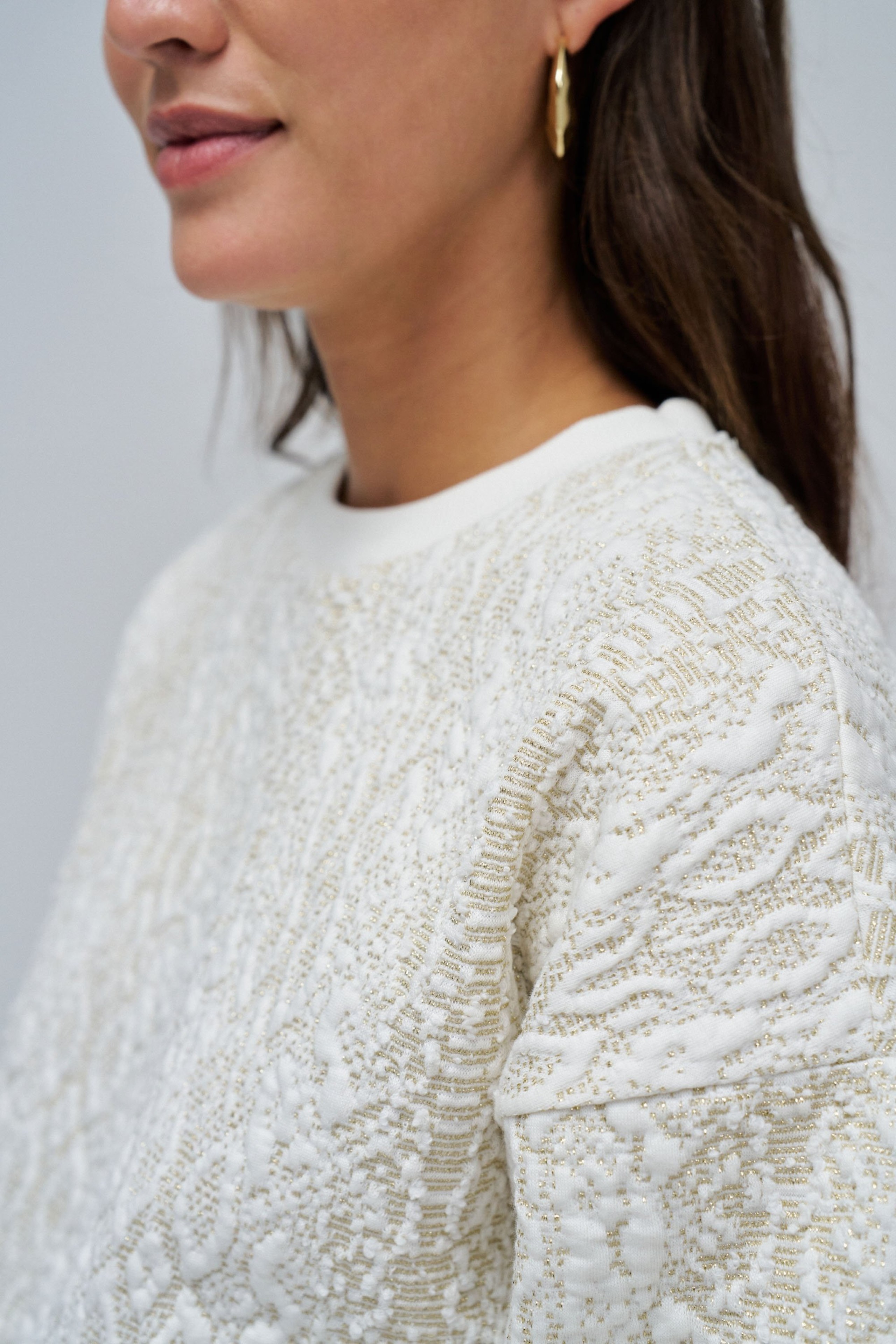 SWEATSHIRT COM LUREX STAR CLUB