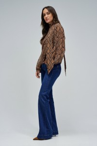 ANIMAL PRINT STAR CLUB BLOUSE ANIMAL PRINT STAR CLUB BLOUSE