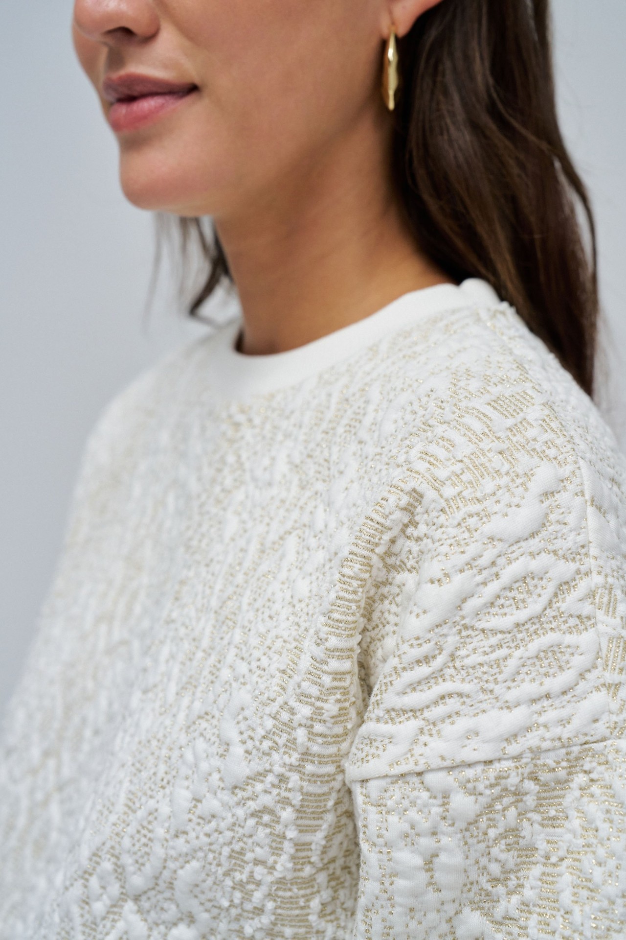 SWEATSHIRT COM LUREX STAR CLUB