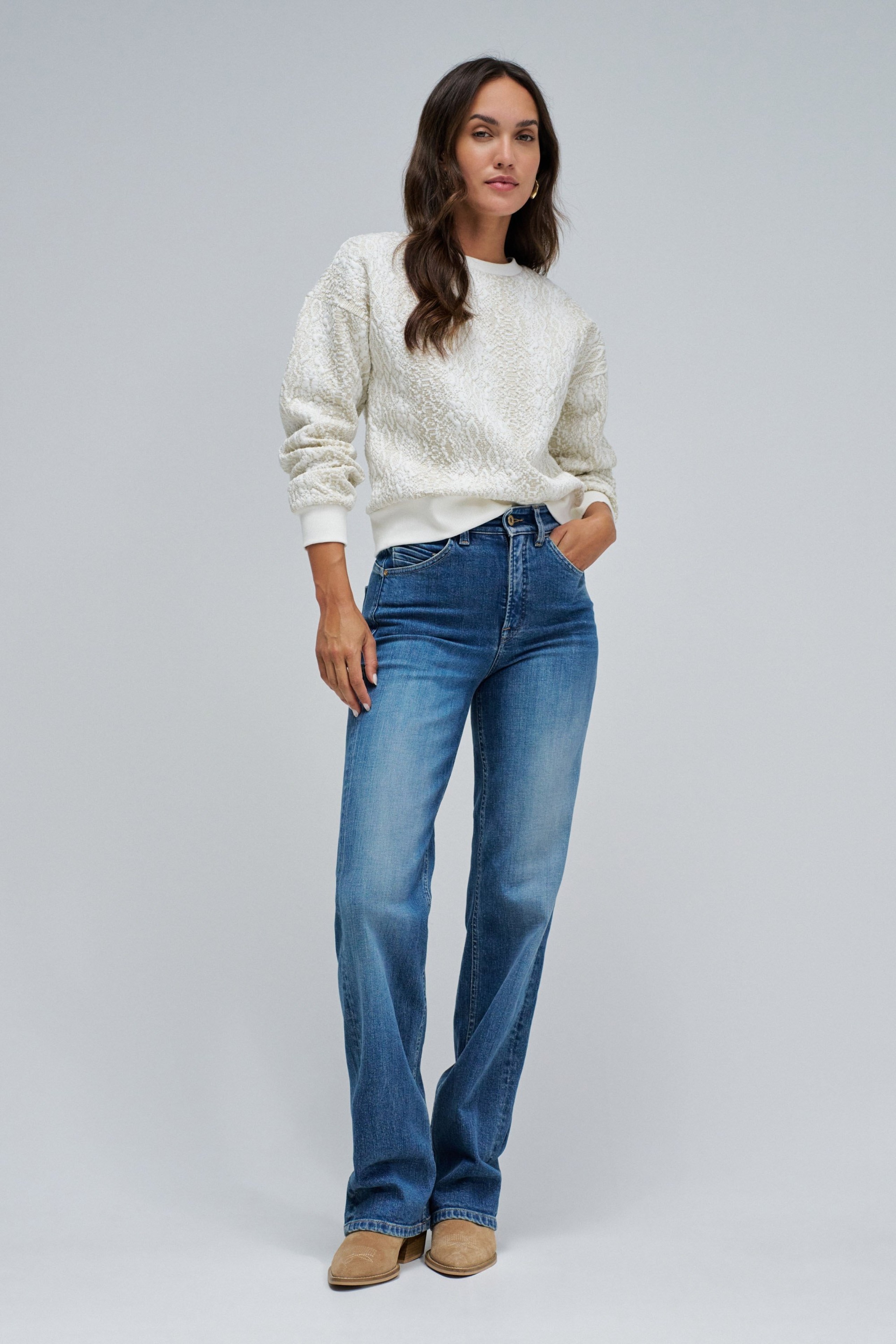 SWEATSHIRT COM LUREX STAR CLUB