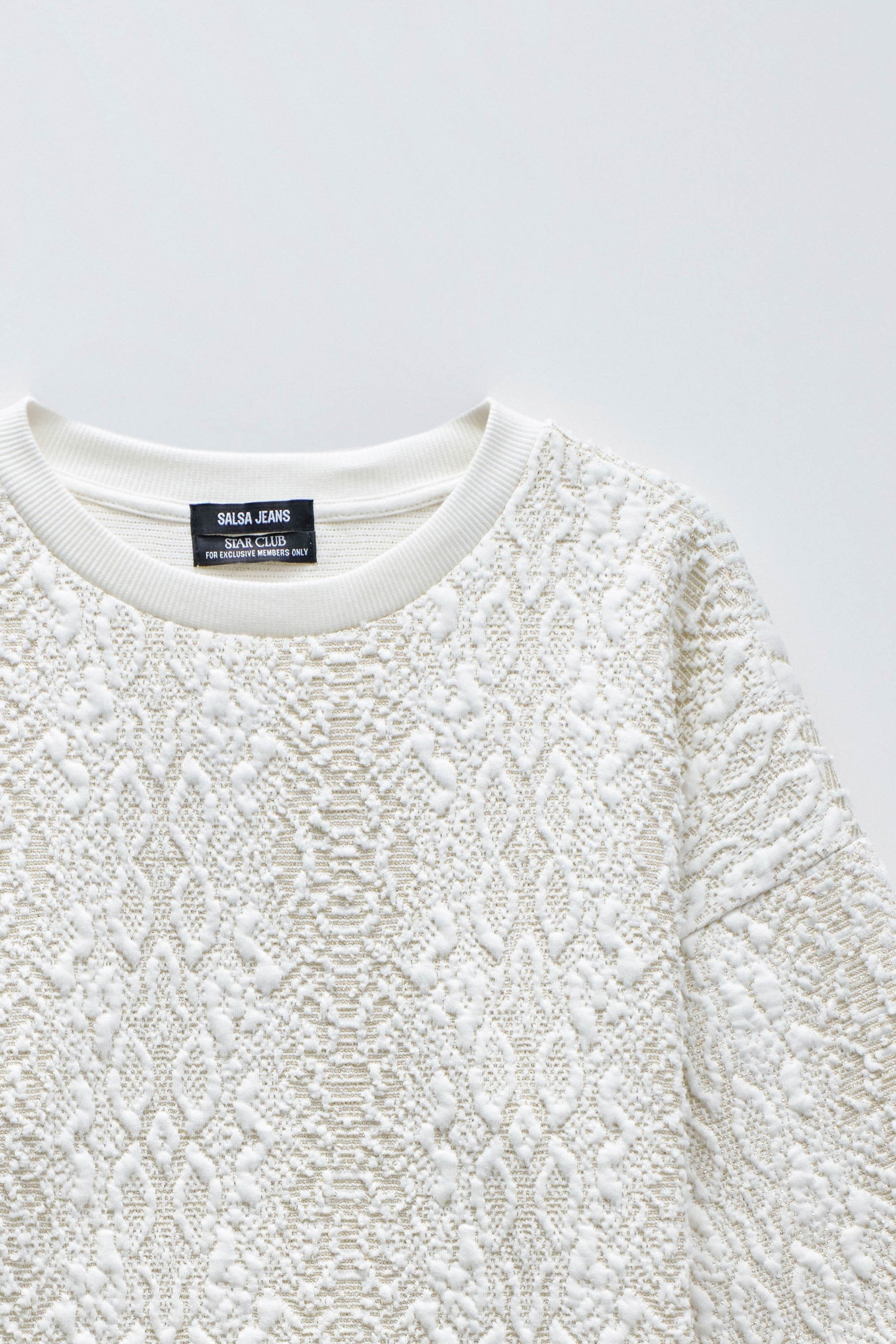 SWEATSHIRT COM LUREX STAR CLUB