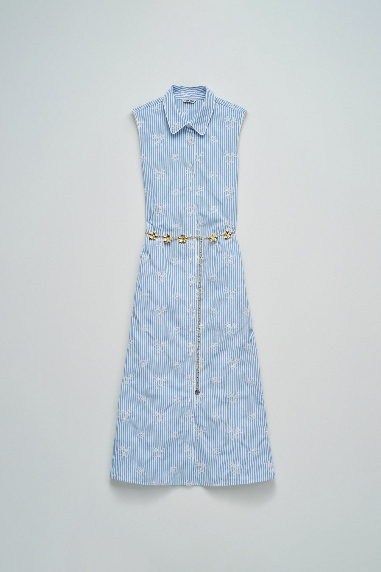 VESTIDO CAMISEIRO CON RAYAS STAR CLUB