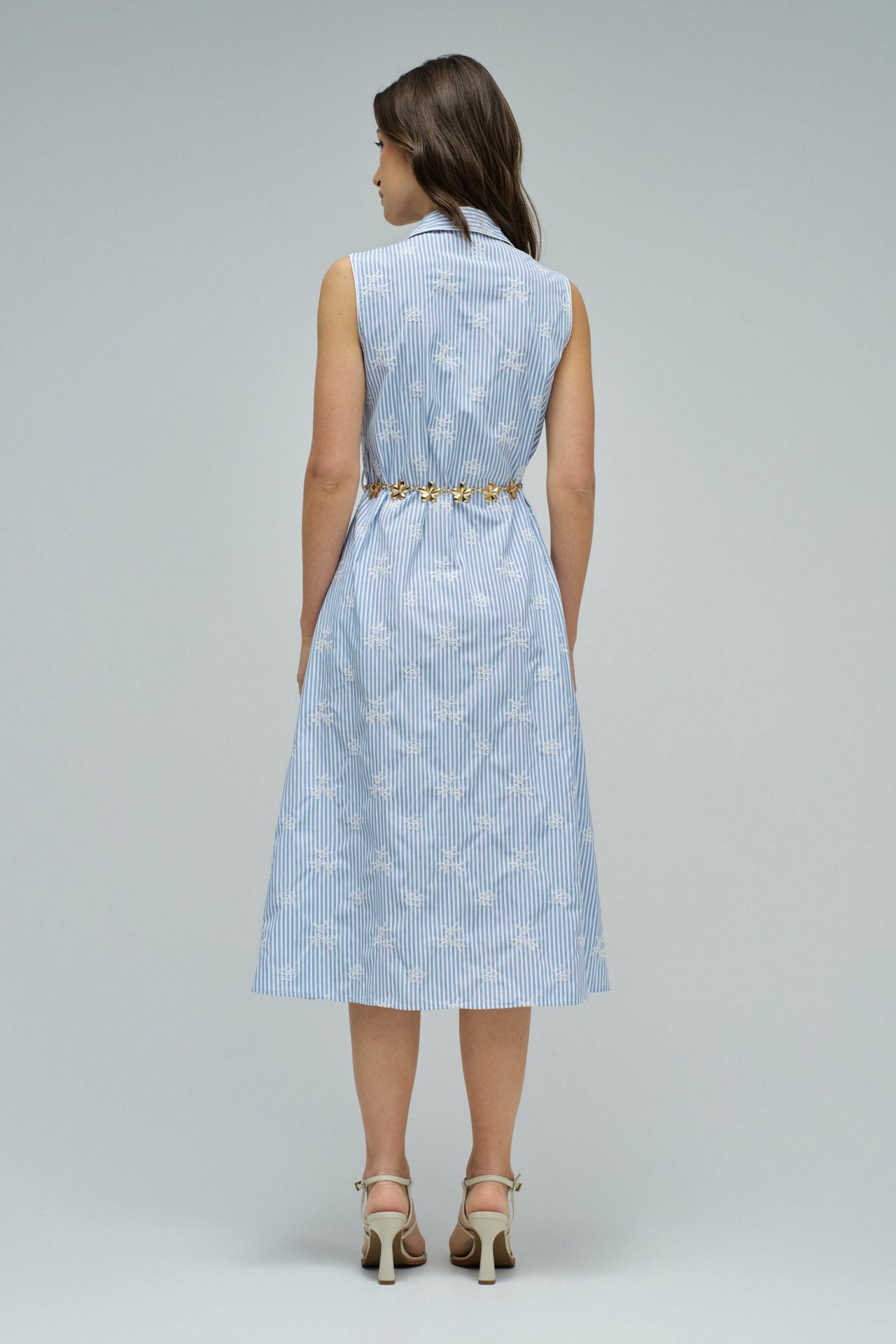 VESTIDO CAMISEIRO CON RAYAS STAR CLUB
