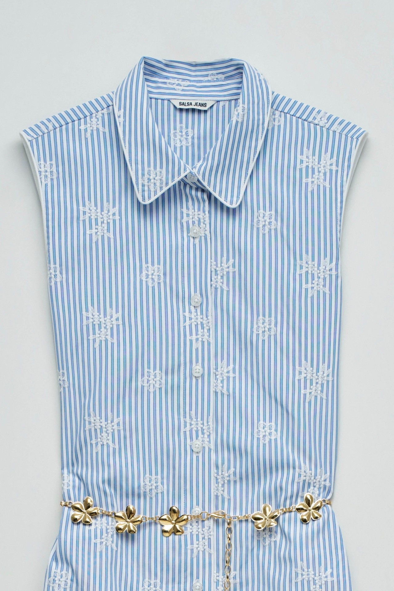 VESTIDO CAMISEIRO CON RAYAS STAR CLUB