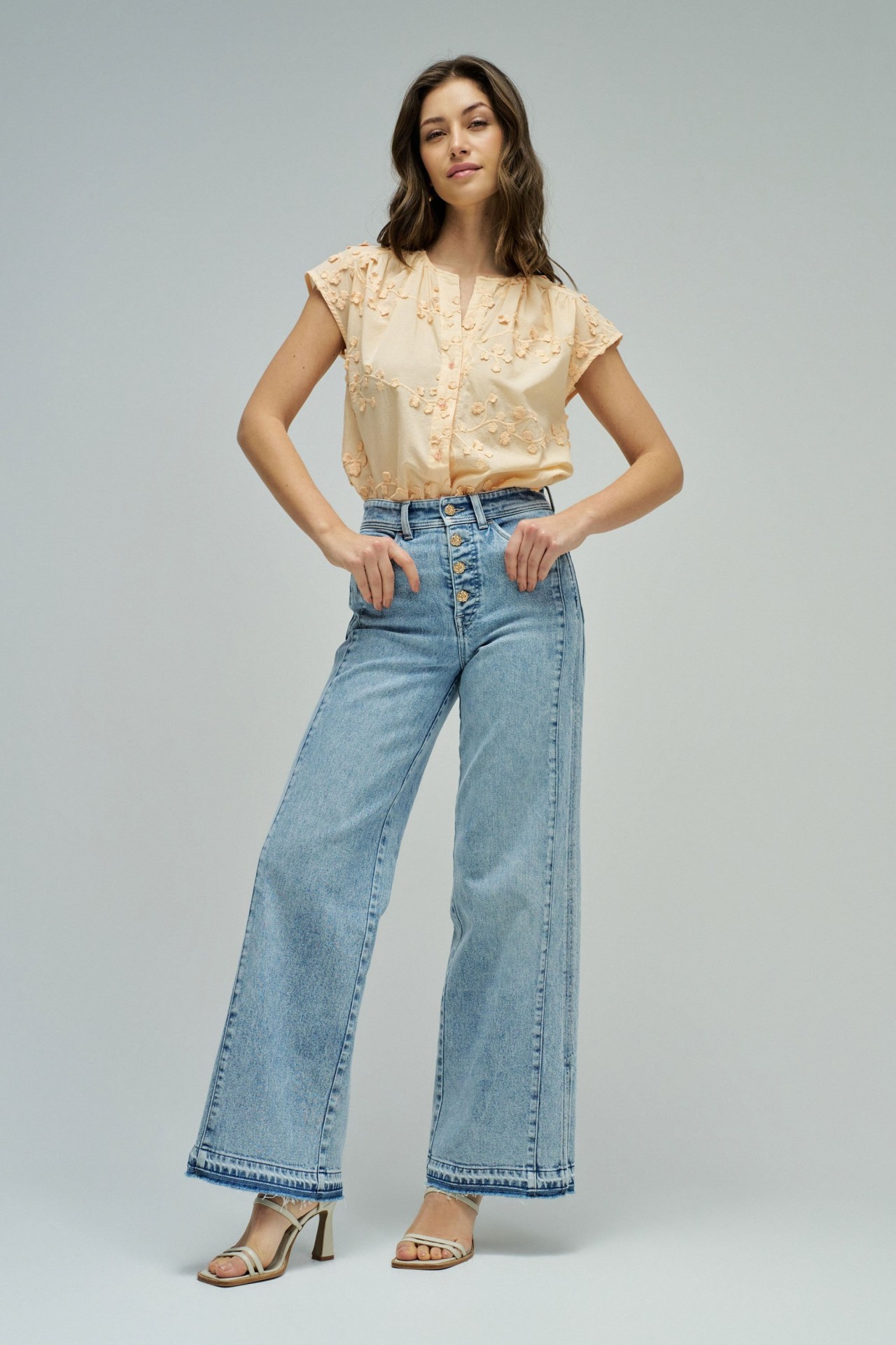 BLOUSE MET 3D-EFFECT STAR CLUB