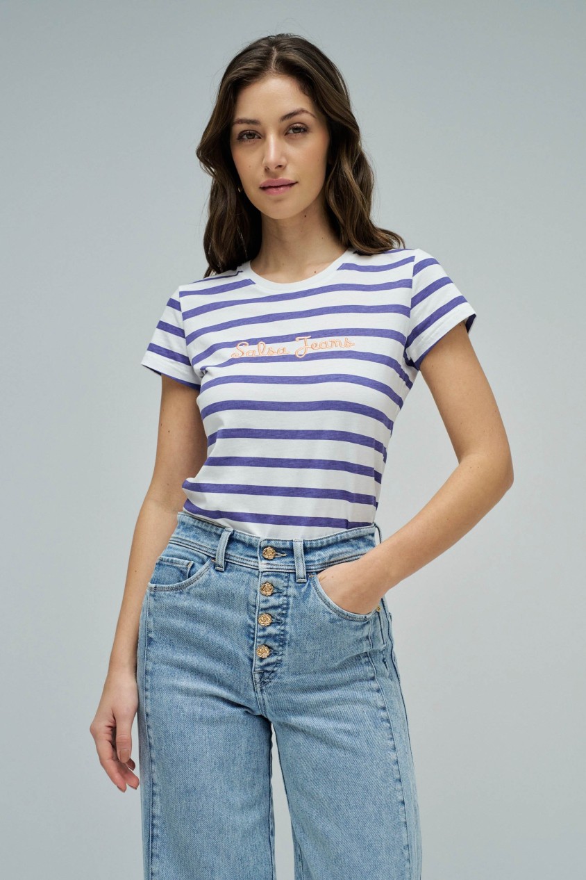 T-SHIRT DE RISCAS COM BRANDING STAR CLUB