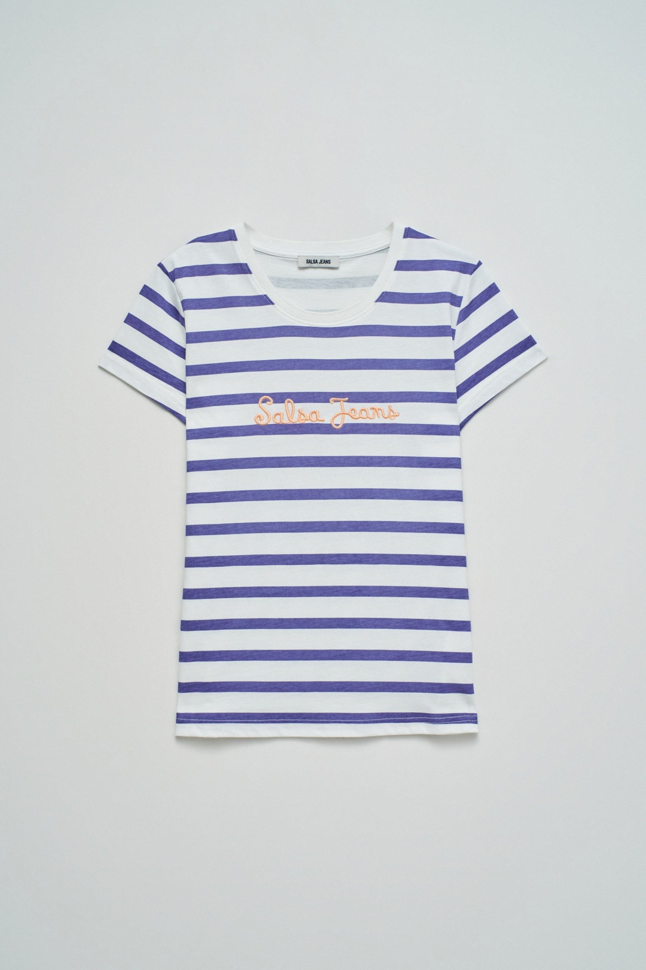 T-SHIRT DE RAYAS CON BRANDING STAR CLUB