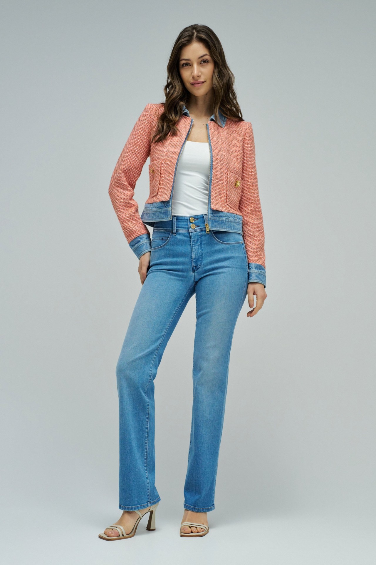 VESTE EN TWEED AVEC DENIM STAR CLUB