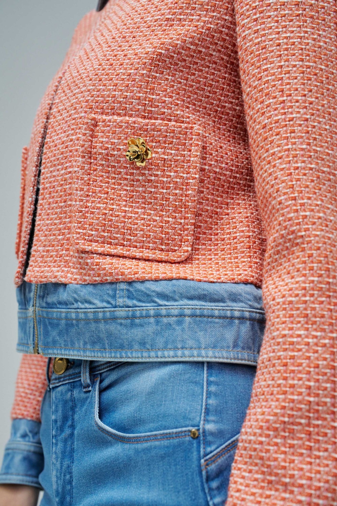VESTE EN TWEED AVEC DENIM STAR CLUB