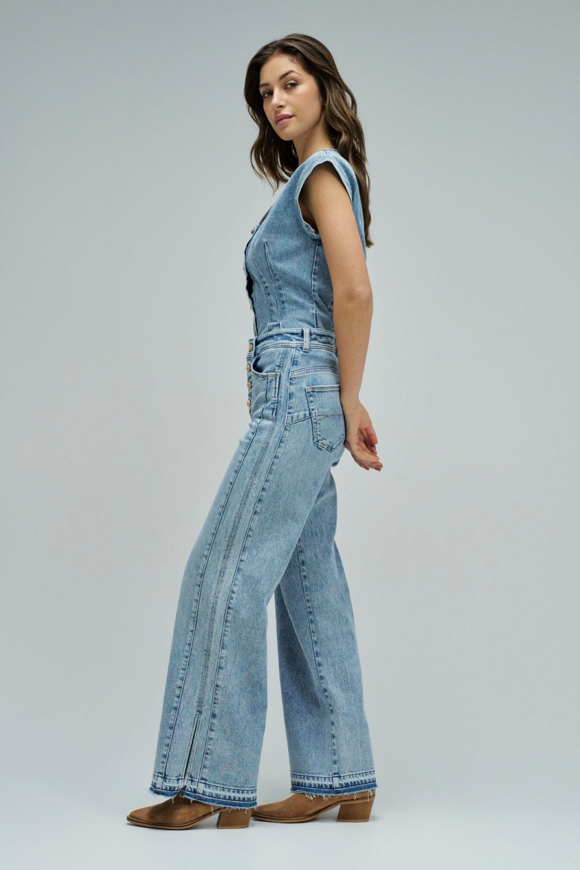 FAITH PUSH IN WIDE JEANS STAR CLUB